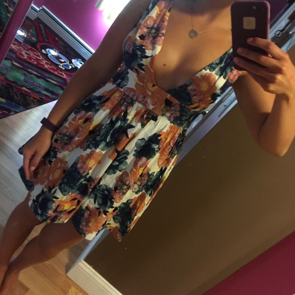 White floral dress
